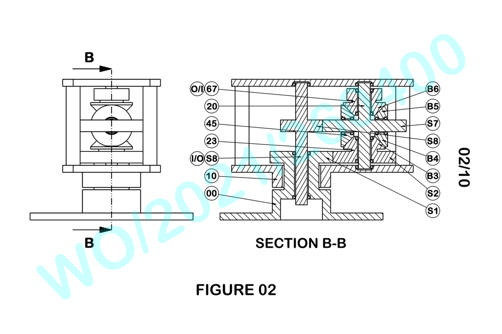 ELEUTHERO - BEVEL GEARS - VIEW & SECTION