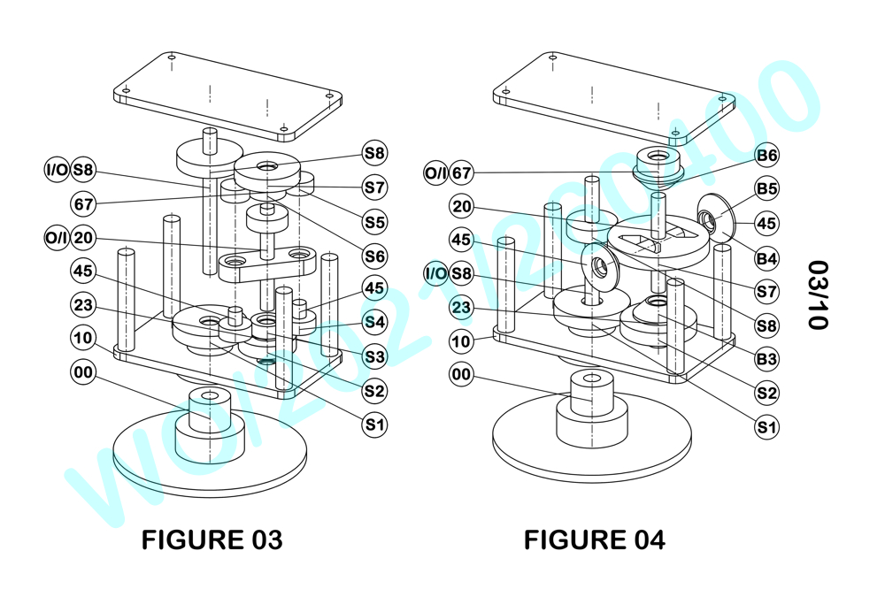 ELEUTHERO - SPUR & BEVEL GEARS - EXPLODED VIEWS